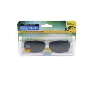 Solar Shield Black Clip-On Sunglasses